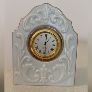 Lenox clock and votive